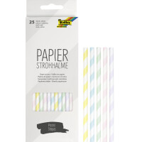 folia Papier-Trinkhalm "PASTEL STRIPES",...