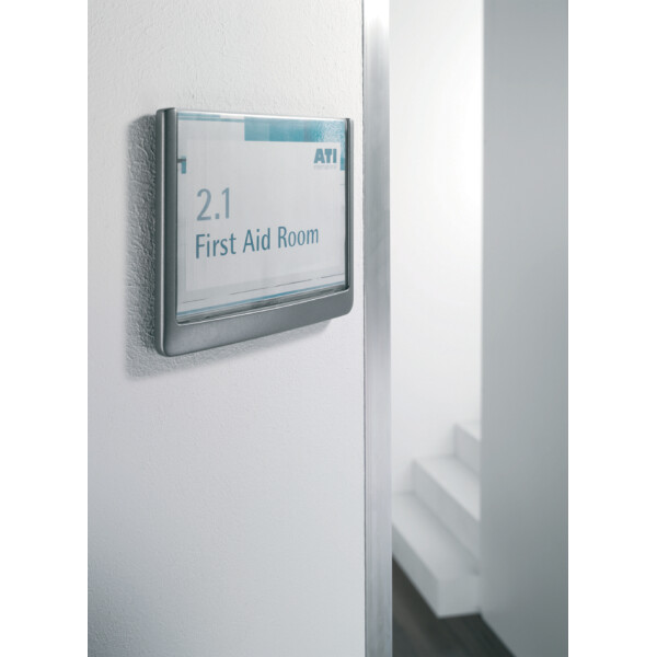 DURABLE T&uuml;rschild CLICK SIGN, (B)149 x (H)148,5 mm, graphit