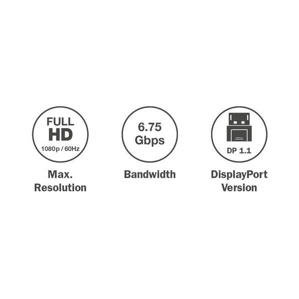 DIGITUS Adapterkabel, DisplayPort - HDMI Typ A