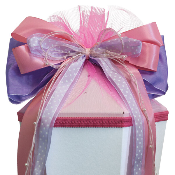 ROTH Schultütenschleife "Purple Rain", lila pink