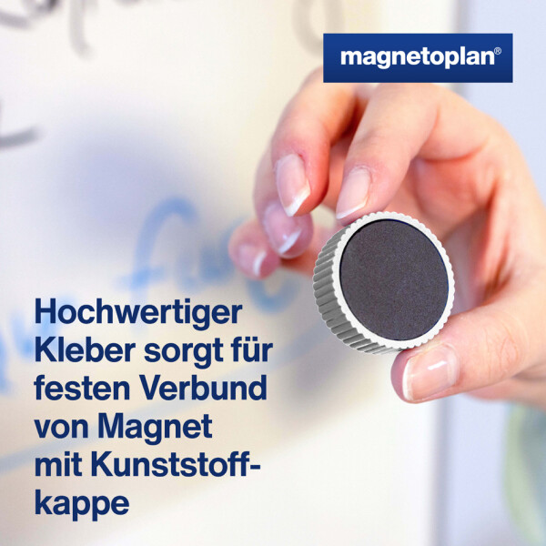 magnetoplan Discofix Rundmagnet "magnum", grau