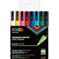 POSCA Pigmentmarker PC3M, 8er Etui, Standard