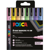 POSCA Pigmentmarker PC3M, 8er Etui, Standard