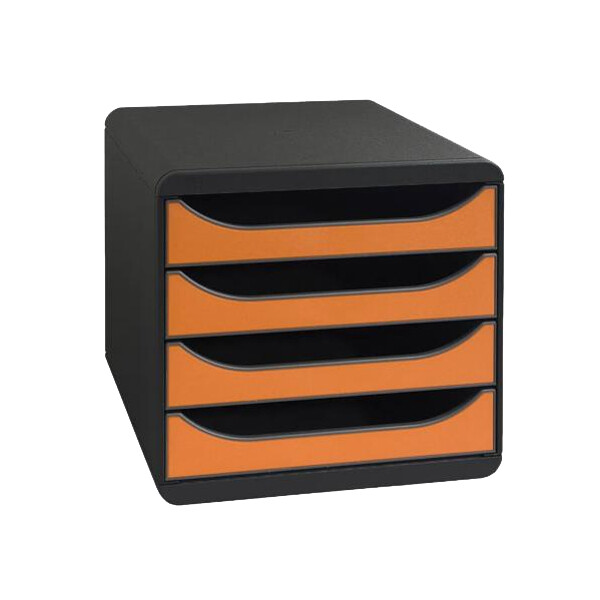 EXACOMPTA Schubladenbox BIG-BOX, 4 Schübe, himbeer