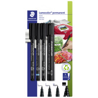 STAEDTLER Lumocolor Permanent-Marker-Set, Blisterkarte