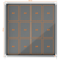 nobo Schaukasten Premium Plus, Filz-Rückwand, 12 x...