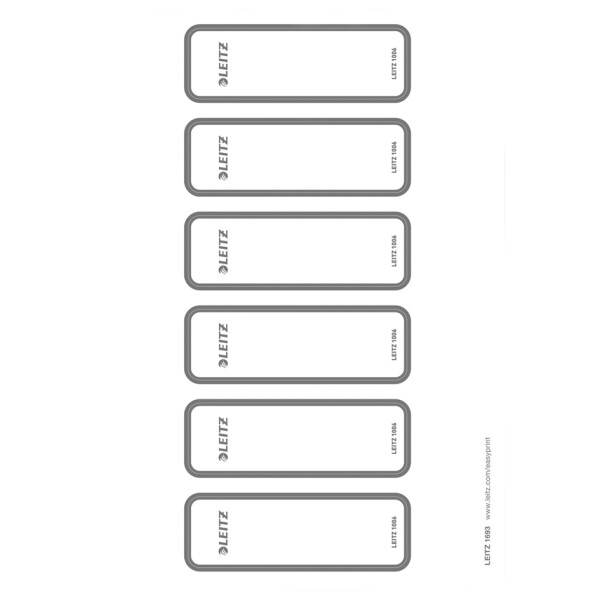 LEITZ Ordnerrücken-Etikett, 46 x 111 mm, kurz, breit, grau