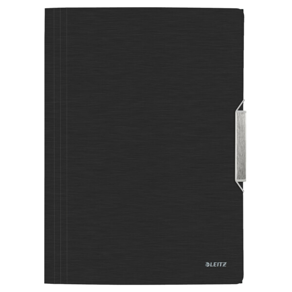 LEITZ Eckspannermappe Style, DIN A4, PP, satin-schwarz