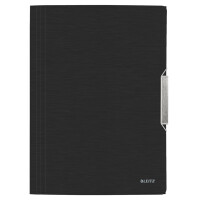 LEITZ Eckspannermappe Style, DIN A4, PP, satin-schwarz