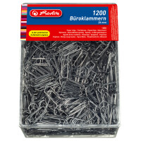 herlitz Büroklammern, aus Metall, verzinkt, 26 mm