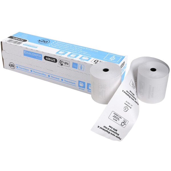 EXACOMPTA Thermorollen für Kassensysteme, 80 mm x 76 m