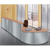 kerkmann Anbautheke Genua, 45 Grad, alusilber buche