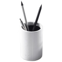 Läufer Stifteköcher LA LINEA, aus Leder, schwarz