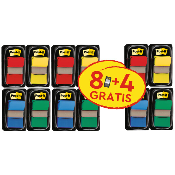 Post-it Haftmarker Index Standard, 25,4 x 43,2 mm, 3+2