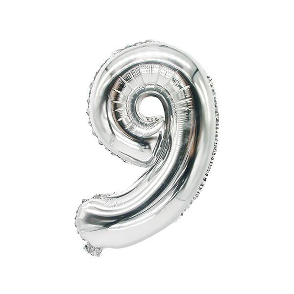 PAPSTAR Folienballon "Zahlen", Ziffer: 4, silber