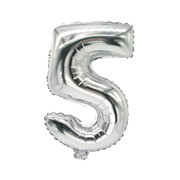 PAPSTAR Folienballon "Zahlen", Ziffer: 4, silber