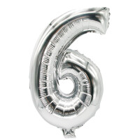 PAPSTAR Folienballon "Zahlen", Ziffer: 4, silber