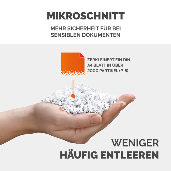 Fellowes Aktenvernichter Powershred 10M, schwarz, Partikel