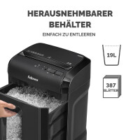 Fellowes Aktenvernichter Powershred 10M, schwarz, Partikel
