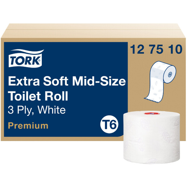 TORK Midirollen-Toilettenpapier, 3-lagig, weiß, 70 m