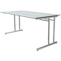 kerkmann Schreibtisch ARTLINE, (B)1.200 mm, mit Glasplatte