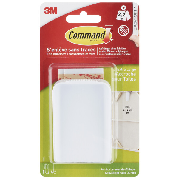 3M Command Leinwandaufhänger, Jumbo, weiß
