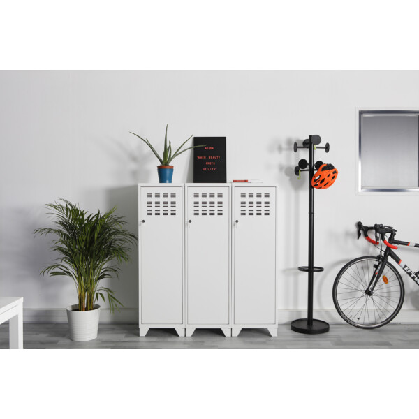 ALBA Garderobenständer "STAN3", 8 Haken, schwarz