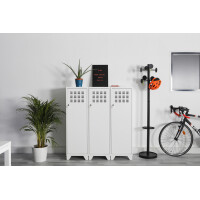 ALBA Garderobenständer "STAN3", 8 Haken, schwarz