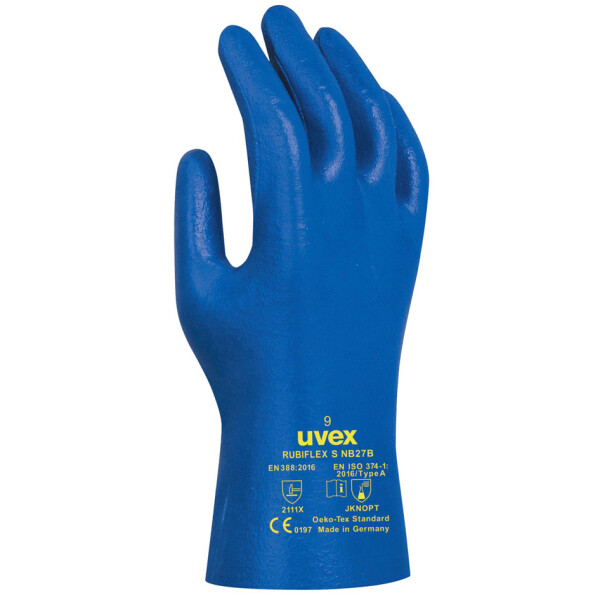 uvex Chemikalien-Schutzhandschuh rubiflex NB 27 B, Gr.8