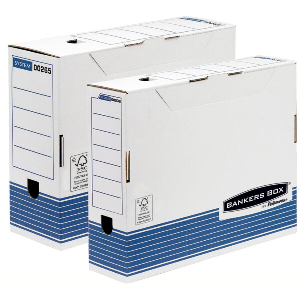 Fellowes BANKERS BOX SYSTEM Archiv-Schachtel, blau,(B)100 mm