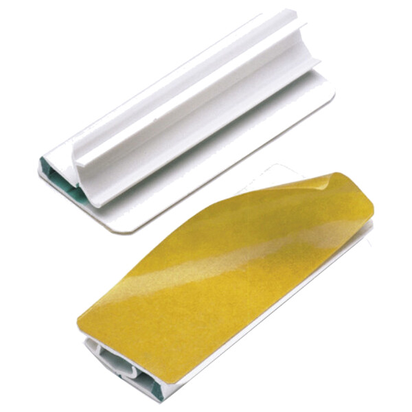 DURABLE VARIOCLIP adhäsiv, weißer Clip mit grünen Streifen