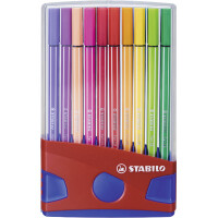STABILO Fasermaler Pen 68, 20er ColorParade, rot
