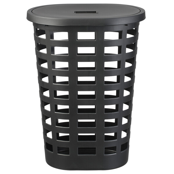 plast team Wäschesammler BOSTON, 54 Liter, oval, weiß