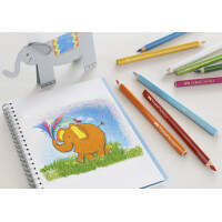 FABER-CASTELL Dreikant-Buntstifte Jumbo, 24er Etui