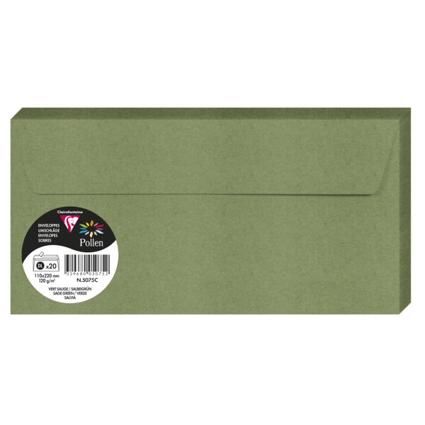 Pollen by Clairefontaine Briefumschlag DL, knospengrün