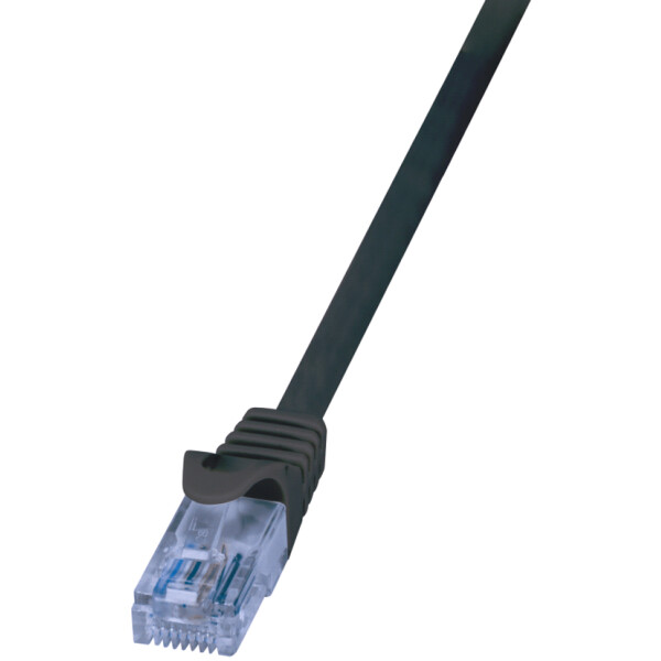 LogiLink Patchkabel EconLine, Kat. 6A, U UTP, 0,5 m, schwarz