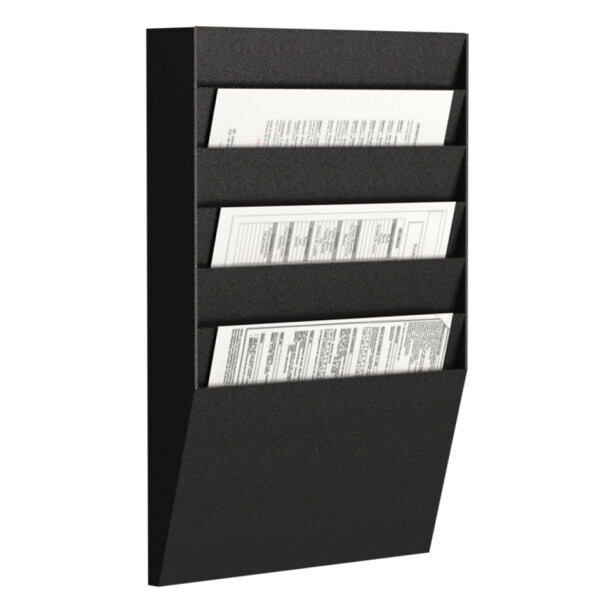 PAPERFLOW Wand-Sortiertafel 6 F&auml;cher, A4 quer, schwarz