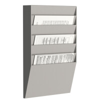 PAPERFLOW Wand-Sortiertafel 6 Fächer, A4 quer, schwarz