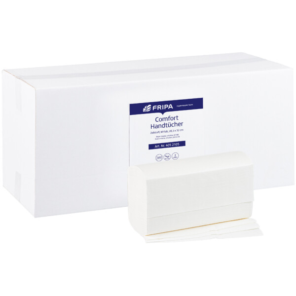 Fripa Handtuchpapier COMFORT, 235 x 320 mm, W-Falz, hochwei&szlig;