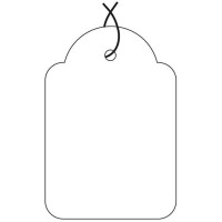 APLI Warenanhänger - Kleinpackung, Maße: 28 x 43 mm, weiß