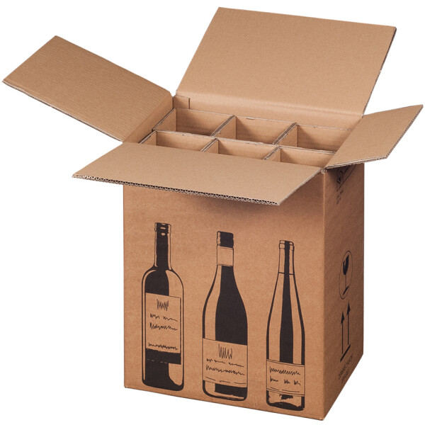SMARTBOXPRO Flaschen-Versandkarton, für 3 Flaschen