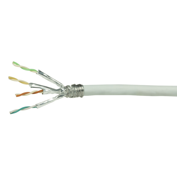 LogiLink Installationskabel, Kat.6, S FTP, 50 m, wei&szlig;