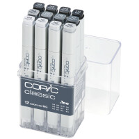 COPIC Marker classic, 12er Grau Set "NG",...