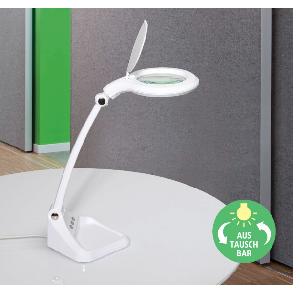 MAUL LED-Lupenleuchte MAULiris, dimmbar, schwarz