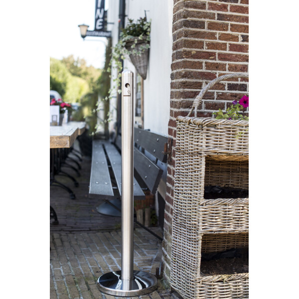 Securit Standaschersystem SMOKER POLE - Fuß, silber