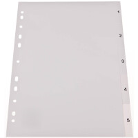 proOFFICE Kunststoff-Register, Zahlen, A4, 20-teilig