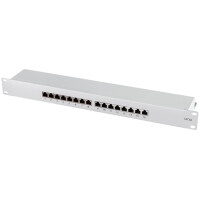LogiLink 19" Patch Panel Kat.6A, 24 Port, lichtgrau,...