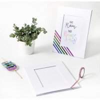 folia Bilderrahmen-Set, aus Pappe, 10 x 15 cm, weiß