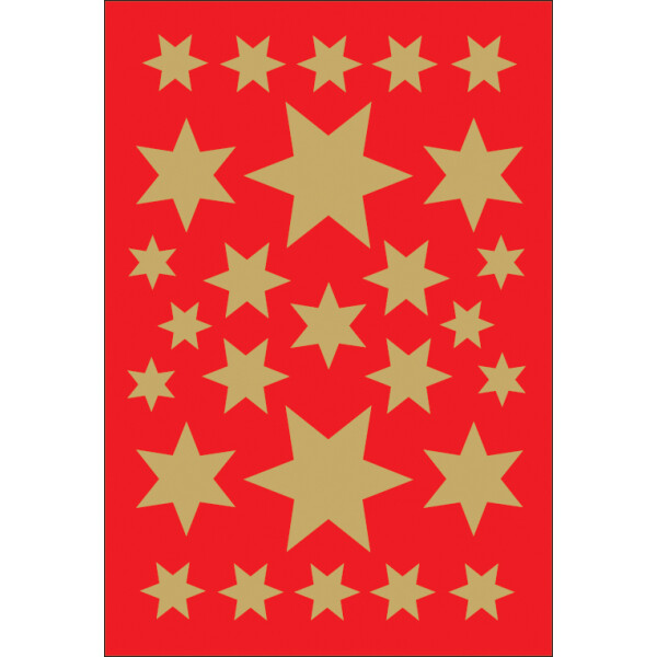 HERMA Weihnachts-Sticker DECOR "Sterne", 33 mm, gold