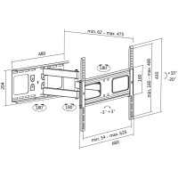 LogiLink TV-Wandhalterung Full Motion, für 96,98 -...